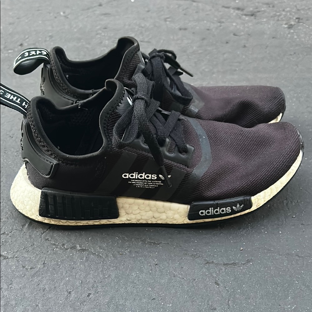 Adidas Black and White NMD Sneakers with Boost Cushioning